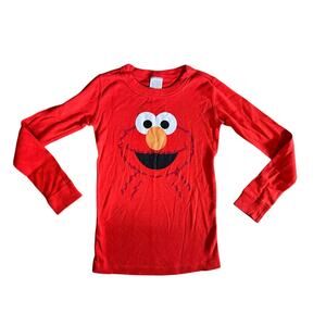 Hanna Andersson x Sesame Street Red Long Sleeve ELMO Pajama Top Size 6-7